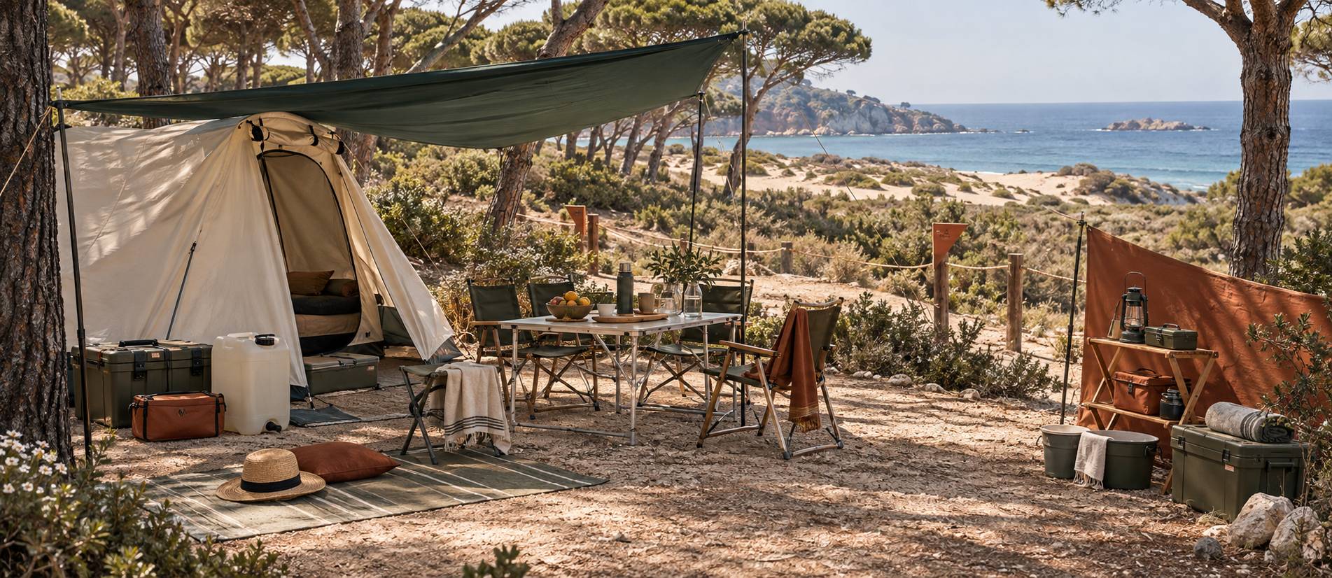 Illustration éditoriale du sujet : Campeggio con bambini sulla costa livornese: cosa serve
