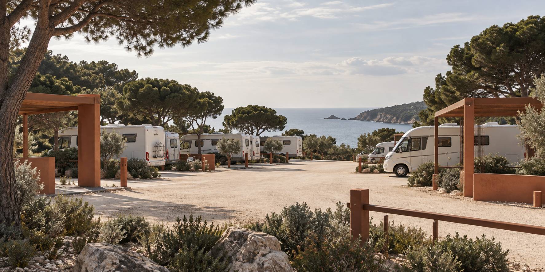 Illustration éditoriale du sujet : Quanto costa il rimessaggio di un camper sulla costa livornese