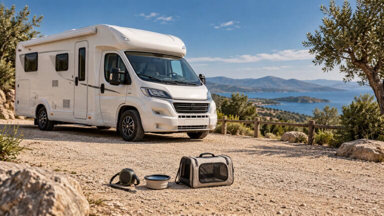 Camper e animali in area sosta: regole ricorrenti e deroghe