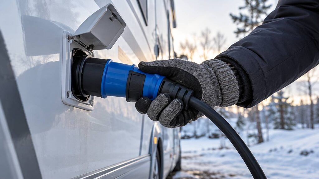 Illustration de détail sur le sujet : Sosta camper in inverno: i servizi che restano attivi