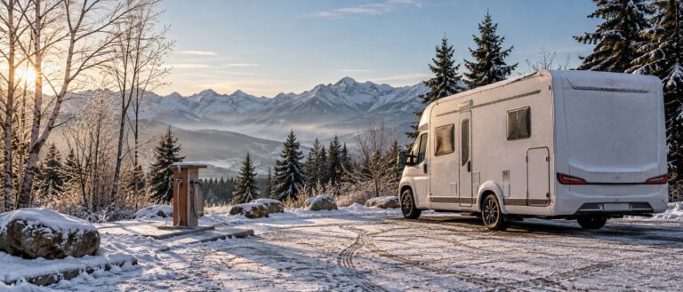 Sosta camper in inverno: i servizi che restano attivi